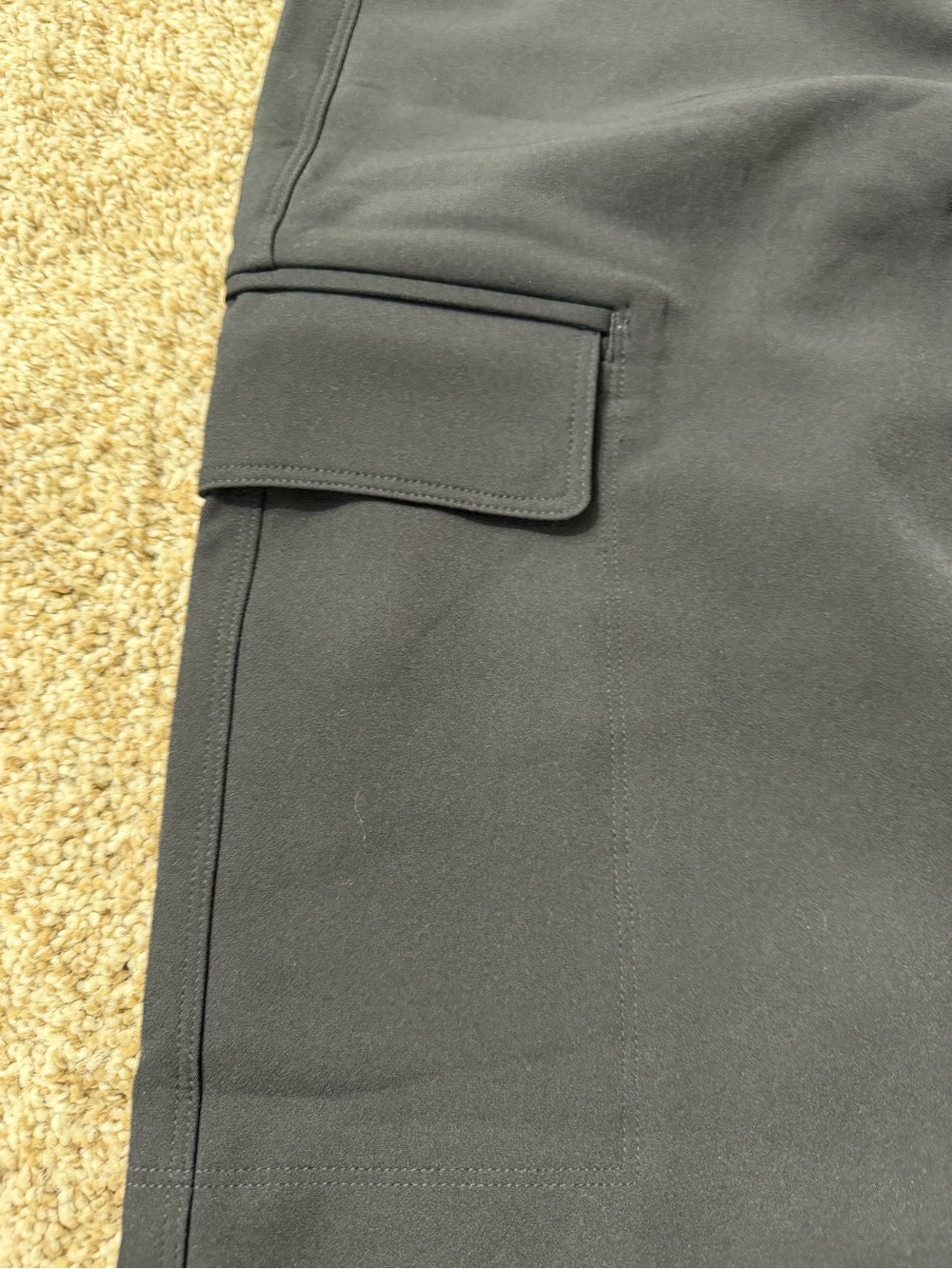 Athleta Black Wide-Leg Cargo Trousers with Drawstring Waist - Picture 3 of 9